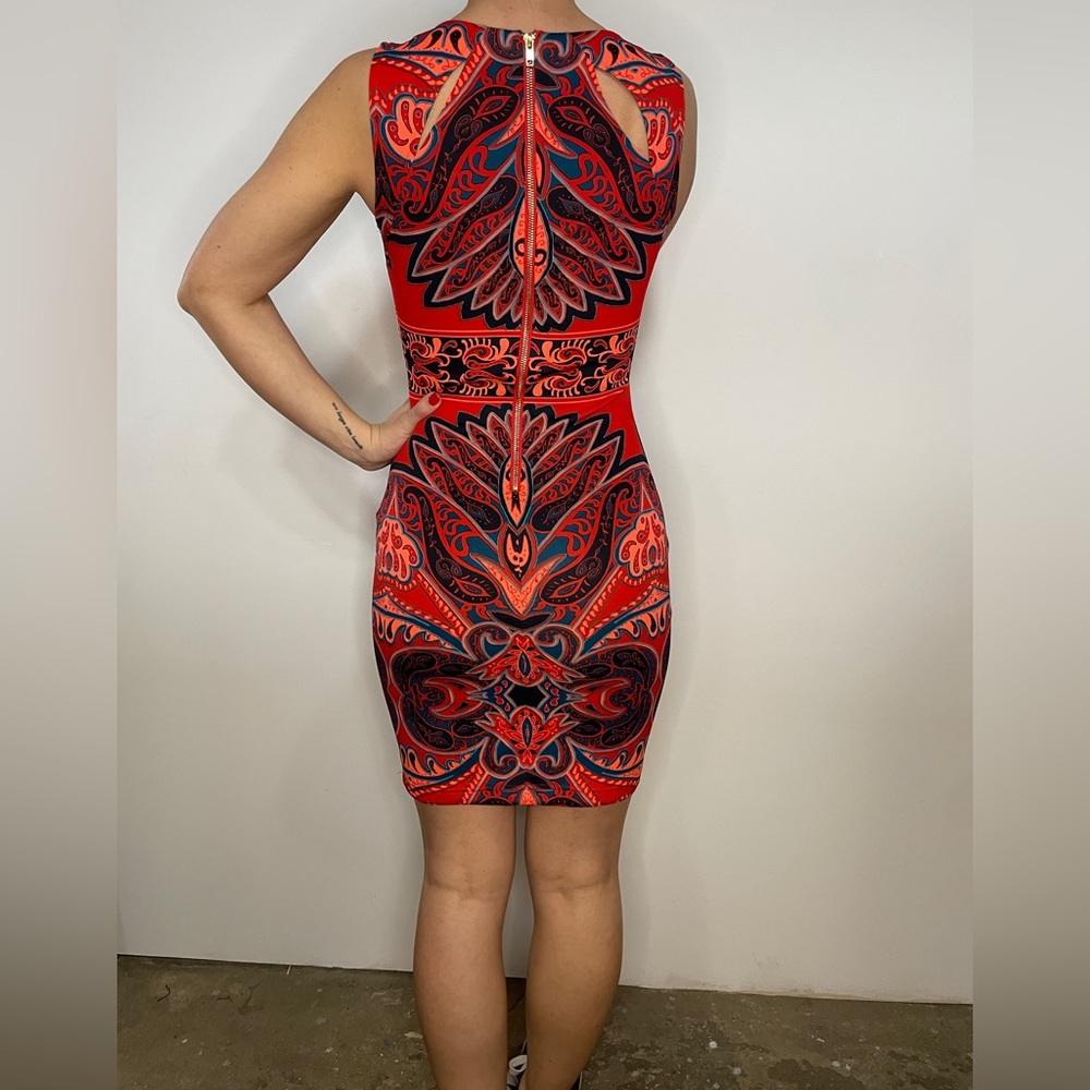 Gianni Bini Cut-Out Print Mini Dress - Size XS - Picture 3 of 9